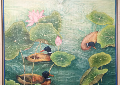 The Lotus Pond painting by Sally Williams