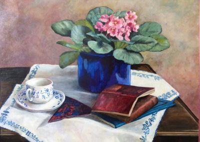 African Violet painting by Sally Williams