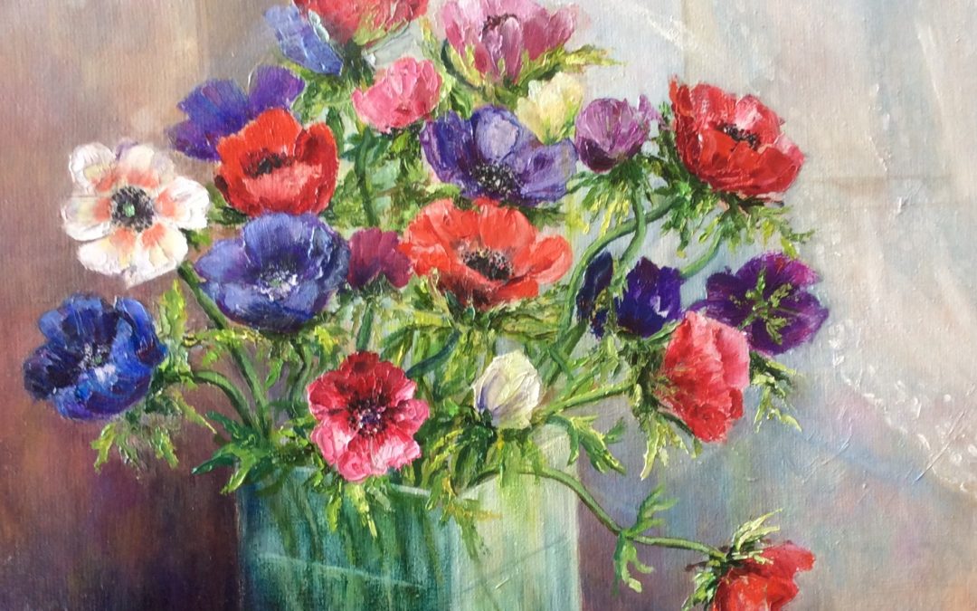NEW: Anemones, painting by Sally Williams