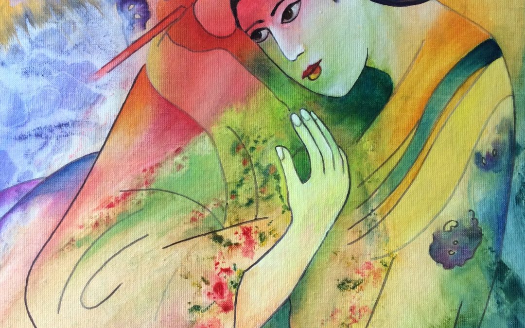 Geisha painting by Sally Williams