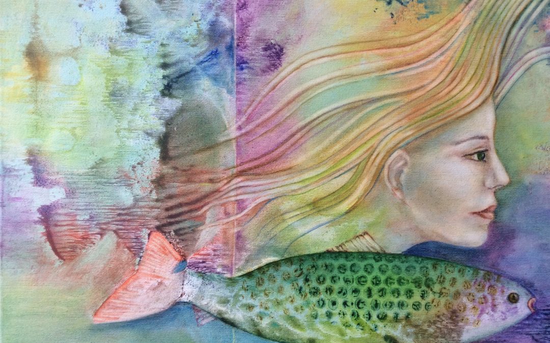 NEW: Mermaid, painting by Sally Williams