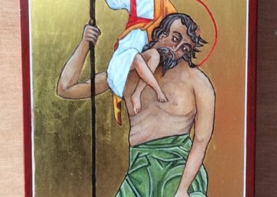 St Christopher Icon by Sally Williams